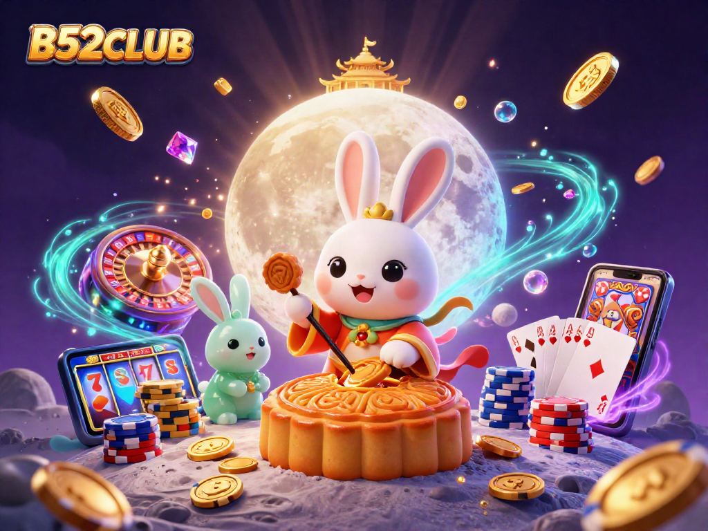 B52CLUB offers immersive gambling experience with vibrant casino elements and folklore characters.